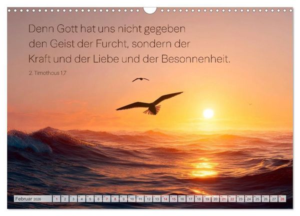 Produktbild: Psalmen und Bibelverse - Himmlische Botschaften (Wandkalender 2026 DIN A3 quer), CALVENDO Monatskalender