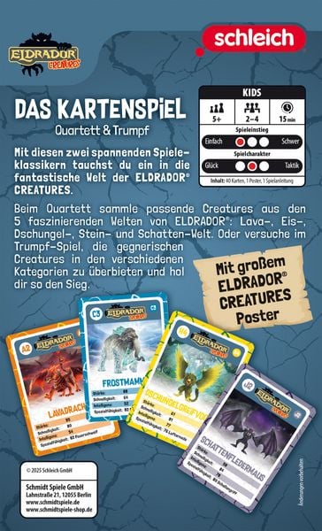 Produktbild: schleich&reg; 51611 - Eldrador Creatures, Das Kartenspiel Quartett & Trumpf, Metalldose