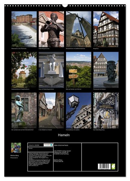 Produktbild: Hameln (Wandkalender 2026 DIN A2 hoch), CALVENDO Monatskalender