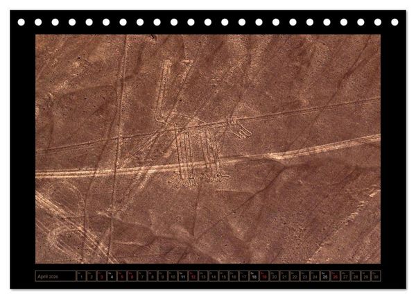 Produktbild: Die NAZCA Linien - Geheimnisvolle Figuren (Tischkalender 2026 DIN A5 quer), CALVENDO Monatskalender