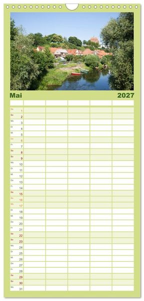 Produktbild: Familienplaner 2027 - Elbetal Nord - Radland Deutschland mit 5 Spalten (Wandkalender, 21 x 45 cm) CALVENDO