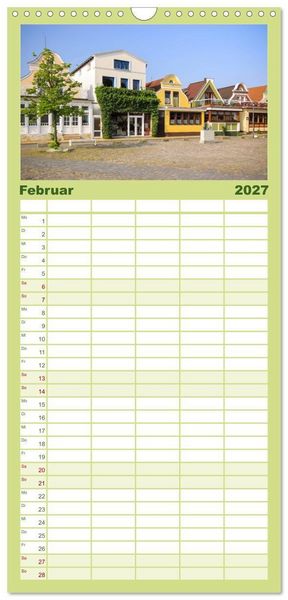 Produktbild: Familienplaner 2027 - Seebad Warnem&uuml;nde mit 5 Spalten (Wandkalender, 21 x 45 cm) CALVENDO
