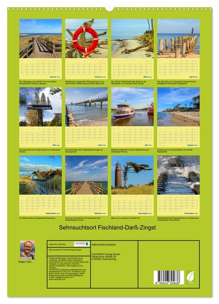 Produktbild: Sehnsuchtsort Fischland-Dar&szlig;-Zingst (hochwertiger Premium Wandkalender 2026 DIN A2 hoch), Kunstdruck in Hochglanz