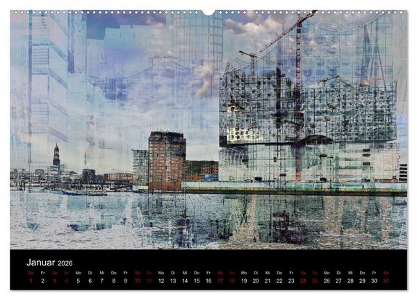 Produktbild: Elbphilharmonie-ARTig (hochwertiger Premium Wandkalender 2026 DIN A2 quer), Kunstdruck in Hochglanz