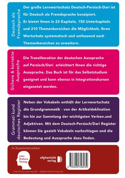 Produktbild: Gro&szlig;er Lernwortschatz Deutsch - Afghanisch / Dari f&uuml;r Deutsch als Fremdsprache