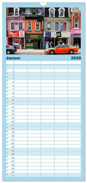 Produktbild: Familienplaner 2026 - Provinzhauptstadt Toronto mit 5 Spalten (Wandkalender, 21 x 45 cm) CALVENDO