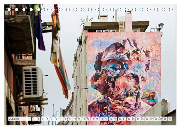 Produktbild: LISSABON GRAFFITI (Tischkalender 2026 DIN A5 quer), CALVENDO Monatskalender
