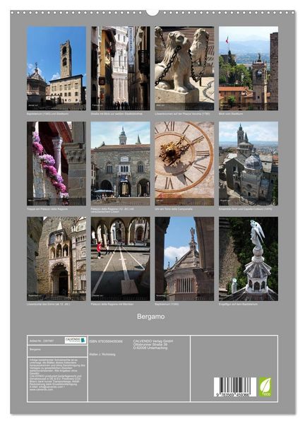 Produktbild: Bergamo (hochwertiger Premium Wandkalender 2027 DIN A2 hoch), Kunstdruck in Hochglanz