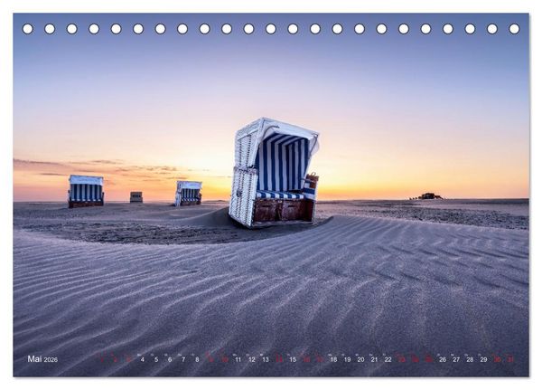 Produktbild: Nordseeurlaub in St. Peter-Ording (Tischkalender 2026 DIN A5 quer), CALVENDO Monatskalender