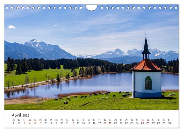 Produktbild: Einzigartige Seen in Bayern (Wandkalender 2026 DIN A4 quer), CALVENDO Monatskalender