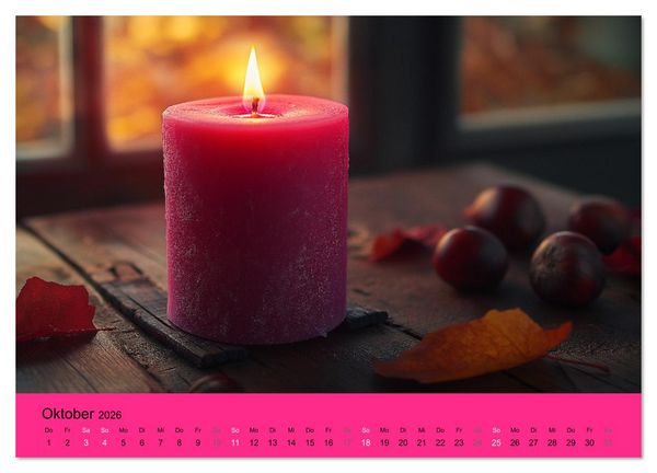 Produktbild: Kalender in PINK (hochwertiger Premium Wandkalender 2026 DIN A2 quer), Kunstdruck in Hochglanz