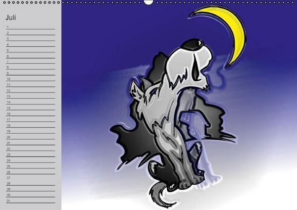 Produktbild: Hunde-Geburtstagskalender / Witziger Cartoon-Kalender (Wandkalender immerw&auml;hrend DIN A2 quer)