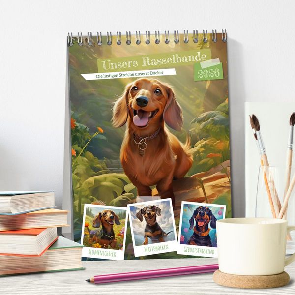 Produktbild: Unsere Rasselbande (Tischkalender 2026 DIN A5 hoch), CALVENDO Monatskalender
