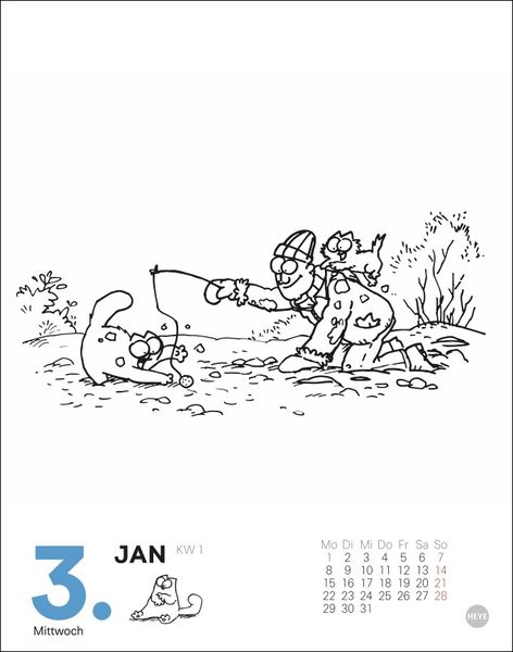 Simons Katze Tagesabreißkalender 2024