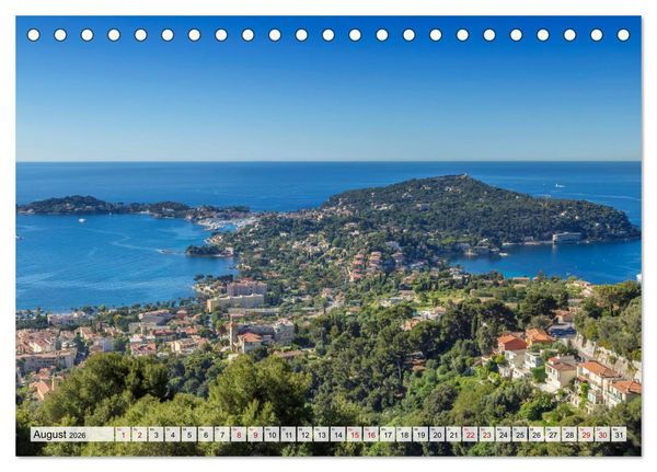Produktbild: C&Ocirc;TE D&rsquo;AZUR Bezaubernde Orte (Tischkalender 2026 DIN A5 quer), CALVENDO Monatskalender
