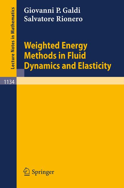 Produktbild: Weighted Energy Methods in Fluid Dynamics and Elasticity