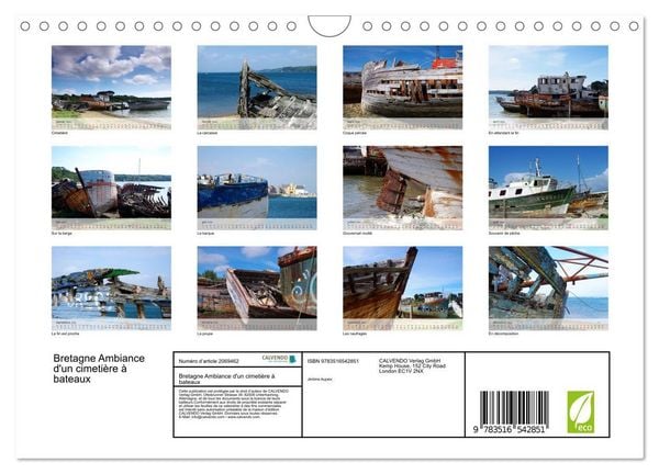 Produktbild: Bretagne Ambiance d'un cimeti&egrave;re &agrave; bateaux (Calendrier mural 2026 DIN A4 vertical), CALVENDO calendrier mensuel