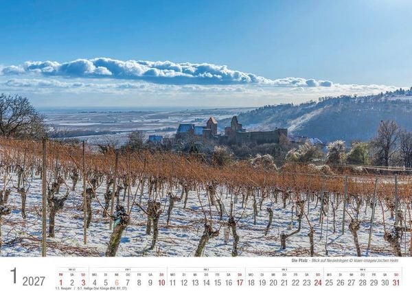 Produktbild: Die Pfalz 2027 Bildkalender A4 quer, spiralgebunden