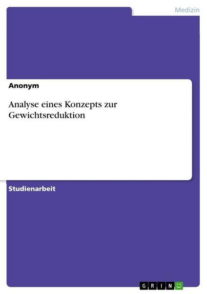 Produktbild: Analyse eines Konzepts zur Gewichtsreduktion