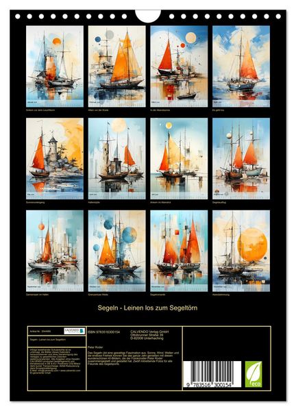 Produktbild: Segeln - Leinen los zum Segelt&ouml;rn (Wandkalender 2026 DIN A4 hoch), CALVENDO Monatskalender