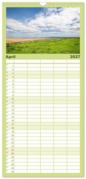 Produktbild: Familienplaner 2027 - Irland - Zauberhafte Augenblicke mit 5 Spalten (Wandkalender, 21 x 45 cm) CALVENDO