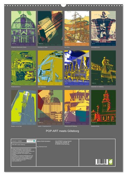 Produktbild: POP-ART meets G&ouml;teborg (Wandkalender 2026 DIN A2 hoch), CALVENDO Monatskalender
