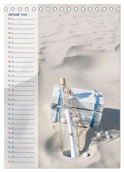 Produktbild: Maritim - Geburtstagskalender (Tischkalender 2026 DIN A5 hoch), CALVENDO Monatskalender