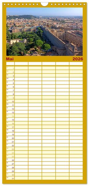 Produktbild: Familienplaner 2026 - Rom - Monumente f&uuml;r die Ewigkeit mit 5 Spalten (Wandkalender, 21 x 45 cm) CALVENDO