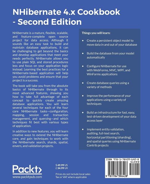 Produktbild: NHibernate 4.x Cookbook - Second Edition