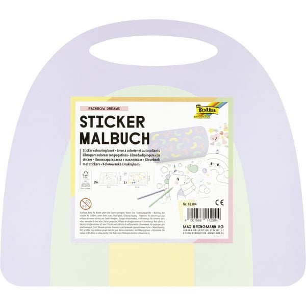 Produktbild: folia Sticker Malbuch Rainbow Dreams 15 Seiten