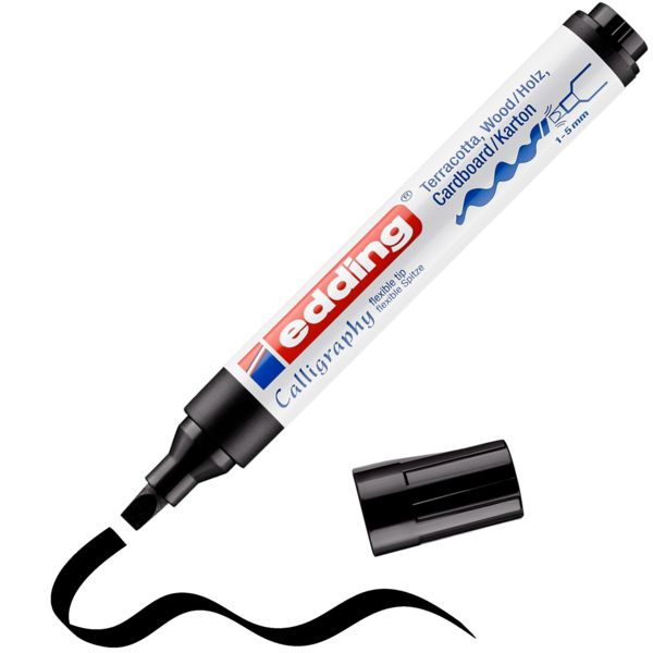 Produktbild: Calligraphy-Marker 1455 schwarz, Strichst&auml;rke: 1 &ndash; 5 mm