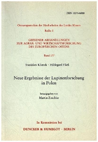 Produktbild: Neue Ergebnisse der Lupinenforschung in Polen.