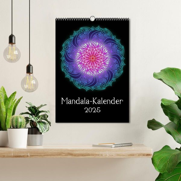 MandalaKalender 2025 (Wandkalender 2025 DIN A3 hoch), CALVENDO Monatskalender Wandkalender