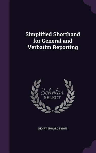 Produktbild: Simplified Shorthand for General and Verbatim Reporting