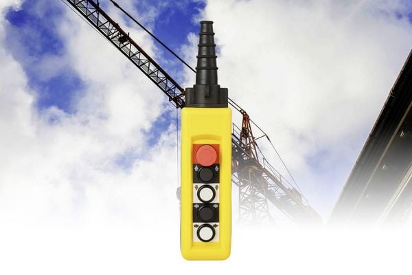 Produktbild: TRU COMPONENTS TC-13599172 TC-A4713 H&auml;ngetaster mit NOT-Aus-Schalter 1St.