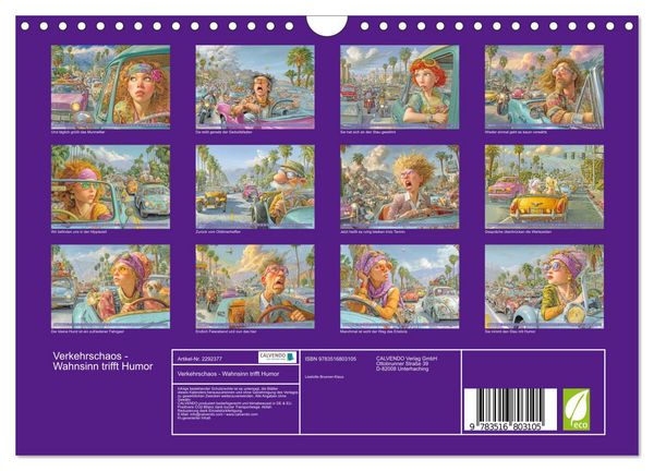 Produktbild: Verkehrschaos - Wahnsinn trifft Humor (Wandkalender 2027 DIN A4 quer), CALVENDO Monatskalender