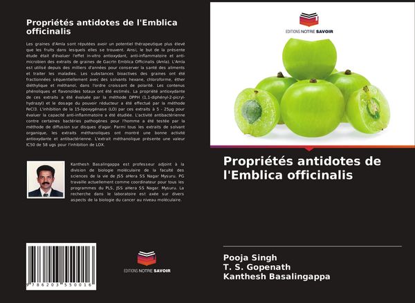 Produktbild: Propri&eacute;t&eacute;s antidotes de l'Emblica officinalis