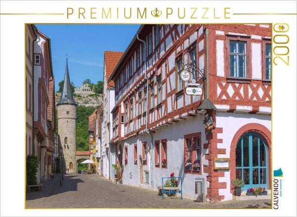 CALVENDO Puzzle Fachwerkromantik in Karlstadt | 2000 Teile Lege-Größe 90x67cm Foto-Puzzle für glückliche Stunden