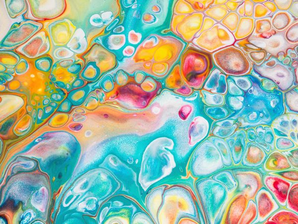 Produktbild: CALVENDO Puzzle "Pastell", Acrylic Pouring, Abstrakte Malerei von Carola Vahldiek (Ausschnitt) | 1000 Teile Lege-Gr&ouml;&szlig;e 64x48cm Foto-Puzzle f&uuml;r gl&uuml;ckli
