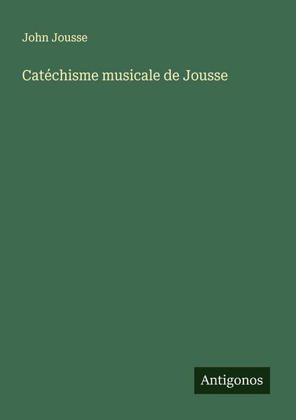 Produktbild: Cat&eacute;chisme musicale de Jousse