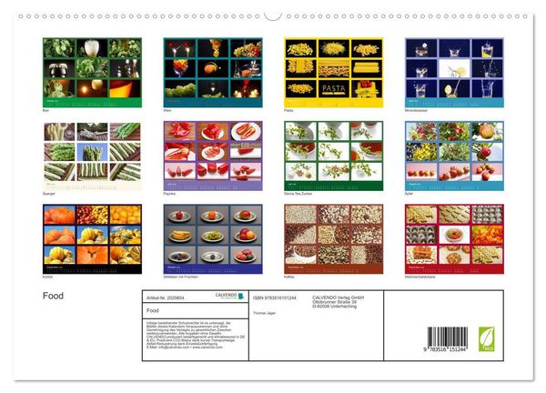 Produktbild: Food (hochwertiger Premium Wandkalender 2026 DIN A2 quer), Kunstdruck in Hochglanz