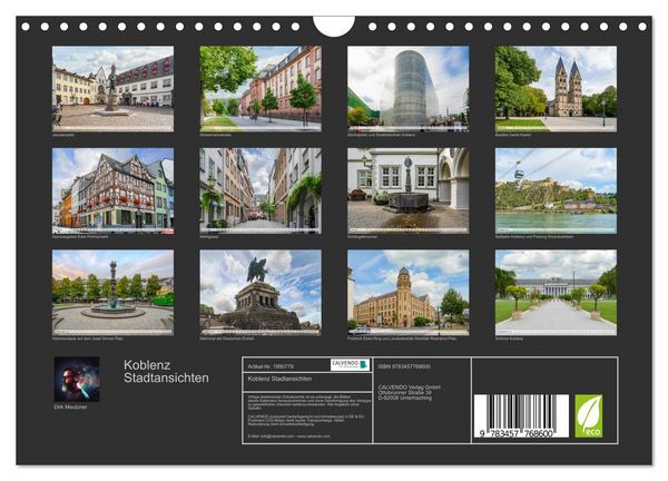 Produktbild: Koblenz Stadtansichten (Wandkalender 2026 DIN A4 quer), CALVENDO Monatskalender