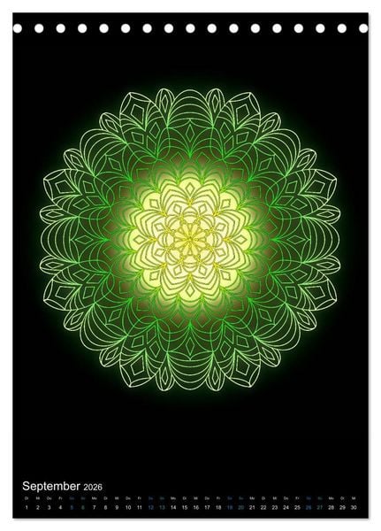 Produktbild: Mandala-Kalender 2026 (Tischkalender 2026 DIN A5 hoch), CALVENDO Monatskalender