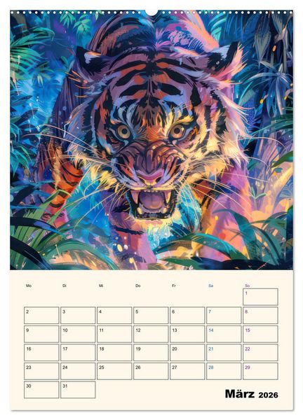 Produktbild: Dschungeltiere - Einzigartige Faszination (hochwertiger Premium Wandkalender 2026 DIN A2 hoch), Kunstdruck in Hochglanz