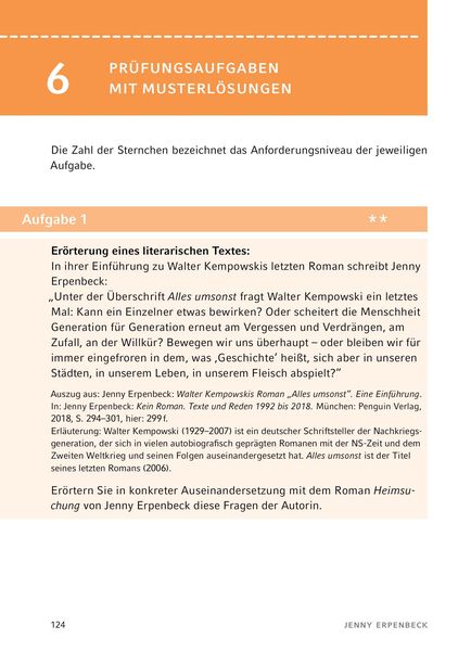 Jenny Erpenbeck Heimsuchung Kapitel Zusammenfassung Heimsuchung von Jenny Erpenbeck - Textanalyse und Interpretation
