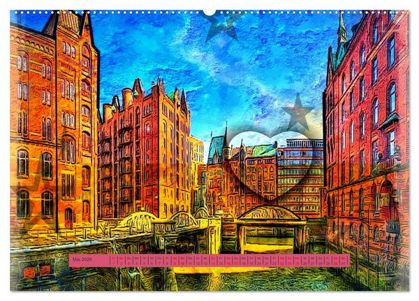 Produktbild: In Hamburg sagt man ... (hochwertiger Premium Wandkalender 2026 DIN A2 quer), Kunstdruck in Hochglanz