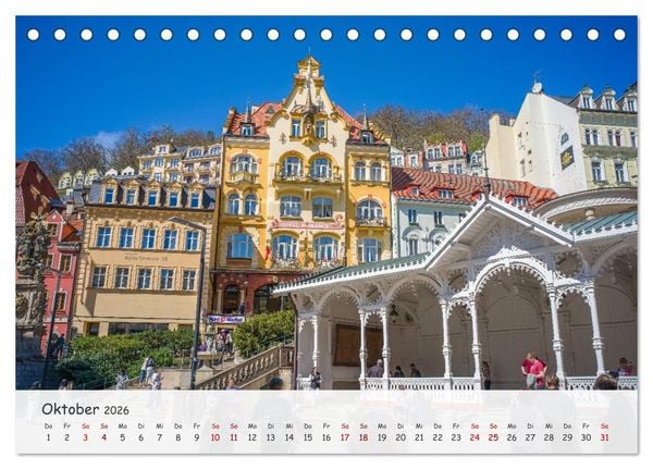 Produktbild: Karlsbad / Karlovy Vary - Kleinod im Westb&ouml;hmischen B&auml;derdreieck (Tischkalender 2026 DIN A5 quer), CALVENDO Monatskalender