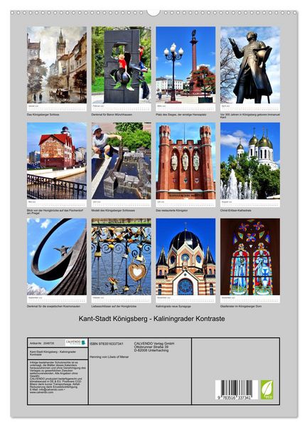 Produktbild: Kant-Stadt K&ouml;nigsberg - Kaliningrader Kontraste (hochwertiger Premium Wandkalender 2026 DIN A2 hoch), Kunstdruck in Hochglanz
