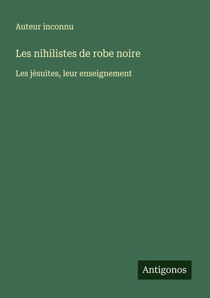 Produktbild: Les nihilistes de robe noire