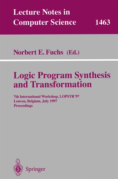 Produktbild: Logic Program Synthesis and Transformation